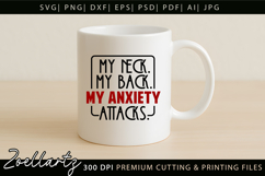 Sarcastic Mental Health SVG Funny Anxiety T-shirt Mug Design Product Image 3