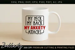 Sarcastic Mental Health SVG Funny Anxiety T-shirt Mug Design Product Image 3