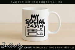 Sarcastic Mental Health SVG Funny Anxiety T-shirt Mug Design Product Image 2