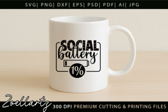 Funny Mental Health SVG Sarcastic Anxiety T-shirt Mug Design Product Image 3