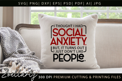 Sarcastic Mental Health SVG Funny Anxiety T-shirt Mug Design Product Image 8