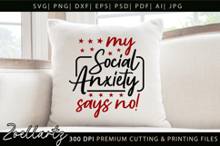 Funny Mental Health SVG Sarcastic Anxiety T-shirt Mug Design Product Image 8