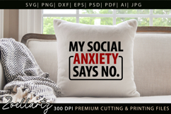 Funny Mental Health SVG Sarcastic Anxiety T-shirt Mug Design Product Image 7