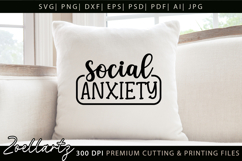 Funny Mental Health SVG Sarcastic Anxiety T-shirt Mug Design Product Image 2