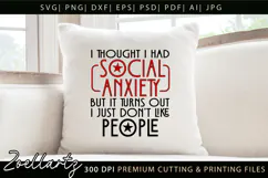 Sarcastic Mental Health SVG Funny Anxiety T-shirt Mug Design Product Image 2