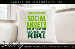 Mental Health Awareness SVG Funny Sarcastic Anxiety T-shirt Product Image 3