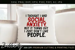 Funny Mental Health SVG Sarcastic Anxiety T-shirt Mug Design Product Image 3