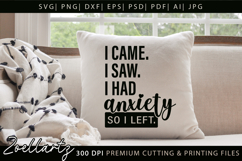 Mental Health Awareness SVG Funny Sarcastic Anxiety T-shirt Product Image 7