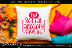 Funny Mental Health SVG Sarcastic Anxiety T-shirt Mug Design Product Image 5