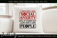 Sarcastic Mental Health SVG Funny Anxiety T-shirt Mug Design Product Image 4
