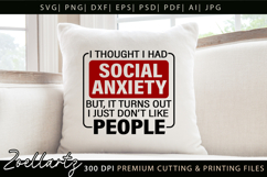 Sarcastic Mental Health SVG Funny Anxiety T-shirt Mug Design Product Image 3