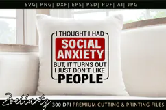Sarcastic Mental Health SVG Funny Anxiety T-shirt Mug Design Product Image 3