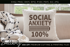Mental Health Awareness SVG Funny Sarcastic Anxiety T-shirt Product Image 6