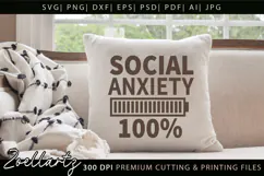 Mental Health Awareness SVG Funny Sarcastic Anxiety T-shirt Product Image 6