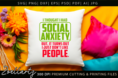 Mental Health Awareness SVG Funny Sarcastic Anxiety T-shirt Product Image 6