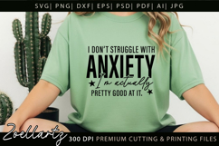 Funny Mental Health SVG Sarcastic Anxiety T-shirt Mug Design Product Image 7