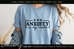 Funny Anxiety SVG Sarcastic Mental Health T-shirt Mug Design Product Image 4