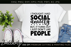 Sarcastic Mental Health SVG Funny Anxiety T-shirt Mug Design Product Image 3