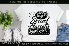 Sarcastic Mental Health SVG Funny Anxiety T-shirt Mug Design Product Image 2