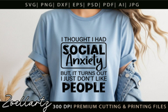 Sarcastic Mental Health SVG Funny Anxiety T-shirt Mug Design Product Image 2