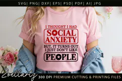 Sarcastic Mental Health SVG Funny Anxiety T-shirt Mug Design Product Image 6