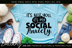 Sarcastic Mental Health SVG Funny Anxiety T-shirt Mug Design Product Image 3