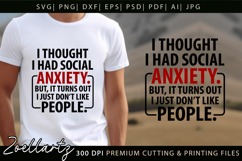 Funny Mental Health SVG Sarcastic Anxiety T-shirt Mug Design Product Image 8
