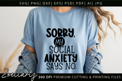 Sarcastic Mental Health SVG Funny Anxiety T-shirt Mug Design Product Image 5