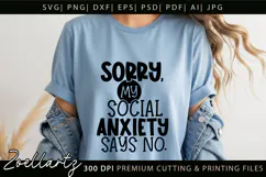 Sarcastic Mental Health SVG Funny Anxiety T-shirt Mug Design Product Image 5
