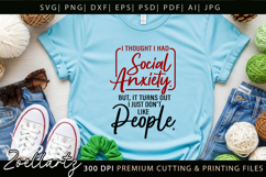 Sarcastic Mental Health SVG Funny Anxiety T-shirt Mug Design Product Image 4