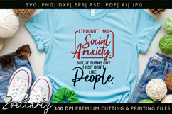 Sarcastic Mental Health SVG Funny Anxiety T-shirt Mug Design Product Image 4