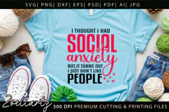 Sarcastic Mental Health SVG Funny Anxiety T-shirt Mug Design Product Image 2