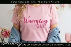 Funny Mental Health SVG Sarcastic Anxiety T-shirt Mug Design Product Image 3