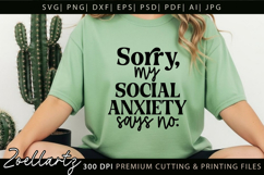 Sarcastic Mental Health SVG Funny Anxiety T-shirt Mug Design Product Image 5