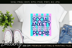 Funny Mental Health SVG Sarcastic Anxiety T-shirt Mug Design Product Image 9