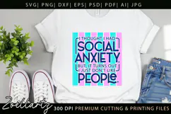 Funny Mental Health SVG Sarcastic Anxiety T-shirt Mug Design Product Image 9