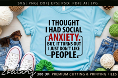 Funny Mental Health SVG Sarcastic Anxiety T-shirt Mug Design Product Image 7