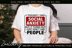 Sarcastic Mental Health SVG Funny Anxiety T-shirt Mug Design Product Image 1