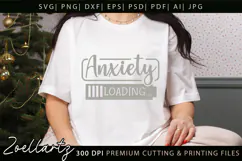 Funny Mental Health SVG Sarcastic Anxiety T-shirt Mug Design Product Image 4