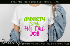Funny Mental Health SVG Sarcastic Anxiety T-shirt Mug Design Product Image 4
