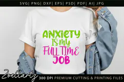 Funny Mental Health SVG Sarcastic Anxiety T-shirt Mug Design Product Image 4