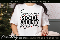 Sarcastic Mental Health SVG Funny Anxiety T-shirt Mug Design Product Image 1