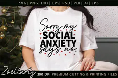 Sarcastic Mental Health SVG Funny Anxiety T-shirt Mug Design Product Image 1