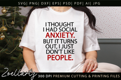 Funny Mental Health SVG Sarcastic Anxiety T-shirt Mug Design Product Image 2