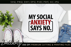 Funny Mental Health SVG Sarcastic Anxiety T-shirt Mug Design Product Image 8