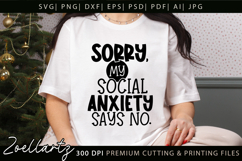Sarcastic Mental Health SVG Funny Anxiety T-shirt Mug Design Product Image 1