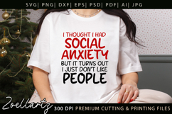 Sarcastic Mental Health SVG Funny Anxiety T-shirt Mug Design Product Image 1