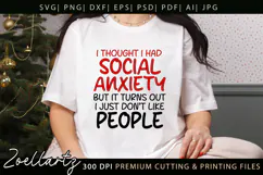 Sarcastic Mental Health SVG Funny Anxiety T-shirt Mug Design Product Image 1