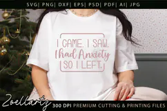 Funny Mental Health SVG Sarcastic Anxiety T-shirt Mug Design Product Image 5
