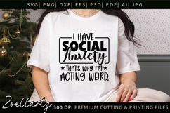 Mental Health Awareness SVG Funny Sarcastic Anxiety T-shirt Product Image 1